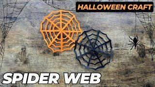 DIY SPIDER WEB PAPER CRAFT HALLOWEEN THEME TUTORIAL | HOW TO MAKE A PAPER SPIDER WEB STEP BY STEP