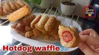 Easy Steps Hotdog WAFFLE  na PANGNEGOSYO | Filipino style Waffle Hotdog  and Cheese 