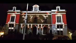 Mapping vidéo sur la mairie de Tarbes