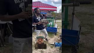 Black Rambo shoots a 50 cal bmg pistol (very impressive) #shortsfeed #guntuber #subscribe #shorts