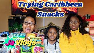 Americans Try Caribbean Snacks | Tasty Island Crate | Family Vlogs | JaVlogs