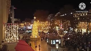 Opening of Christmas lights in Paris France