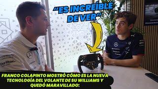 Franco Colapinto:  Mostró cómo es la nueva tecnología del volante de su Williams. F1 radio for fans