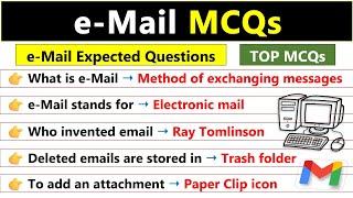 Email MCQs | Complete E-mail in One Video | Email Important Questions