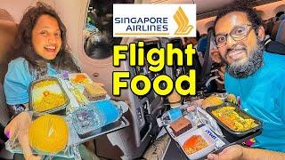 කන්න බලන් හිටිය අපිට උන වැඩේ | Flight Food - Singapore Airlines