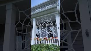 DIY spiderweb #diyhalloween #halloweendecor #spiderweb #halloweencrafts