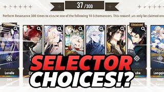 Early and Late Game Selector Choices? [Ash Echoes]