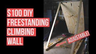 DIY climbing wall for around $100. Freestanding adjustable bouldering/ training wall || Amir Creator