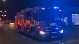 ERL P1: Norfolk fire and rescue service Earlham Papa 1 responding to arson attempt