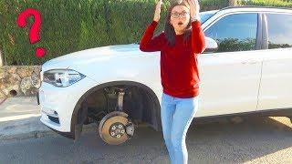 Mommy lost the wheel on BMW X5