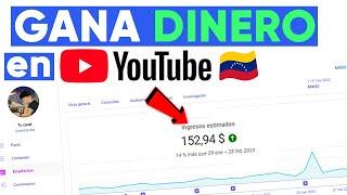 Como COBRAR y GANAR DINERO en YouTube Venezuela 2023