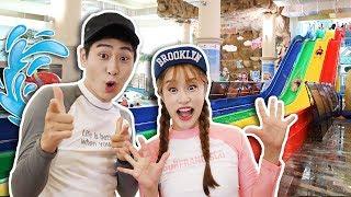 강이와 지니가 웅진플레이도시 워터파크에서 신나는 물 놀이 하러 가다!!! Woongjin Playdoci water park - 강이