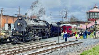 Reading & Northern Railroad restored steam locomotive #2102 at Reading Outer Station (Livestream)