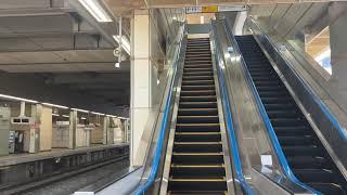 【東芝&日立　三菱】12X エスカレーター　長野駅  12X escalator Nagano station Shinano Railway & Bullet Train Nagano Japan