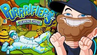 Playing "Purrrifiers: Cleaning Chaos" for the first time!