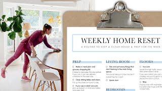 Weekly Home Clean & Reset Routine | Free Printable Checklist