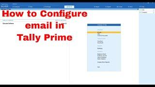 How to Send Email in Tally Prime | How to Configure email in Tally Prime