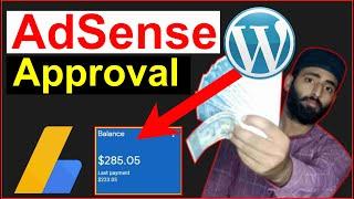 GOOGLE ADSENSE APPROVAL FOR WORDPRESS WEBSITE in Hindi | Google AdSense Approval in 24 Hours