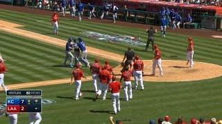 KC@LAA: Tempers flare between Trout, Ventura