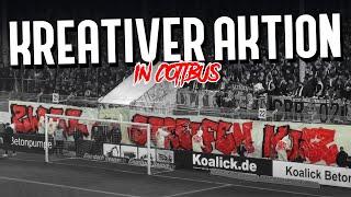 Cottbus-Ultras mit kreativer Aktion gegen Hannover!