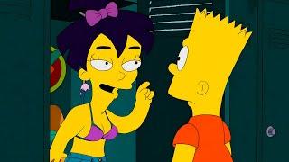 Bart Falls for the Most Mysterious Girl in School | The Simpsons