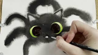 Spider Cat: BEHIND THE SCENES! Full Watercolor Tutorial