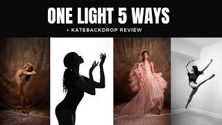 One Light Photography Studio Setup for Ballet Photoshoot | Katebackdrop Review