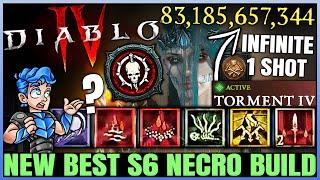 Diablo 4 - New Best Meta BILLION DAMAGE Necromancer Build - S6 OP Blood Wave Combo - Full Guide!