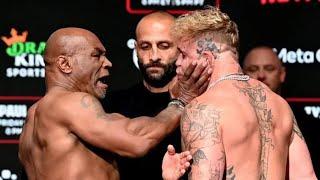 Mike Tyson amtandika kibao Jake Paul kwenye Upimaji wa Uzito wa Mapambano lenye Utata Texas