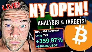 Live Trading! BITCOIN is about to *MOVE* NOW!!! ( $350k Long Trade | Targets & Analysis)