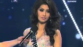 Shamcey Supsup Question and Answer, Miss Universe 2011 mp4