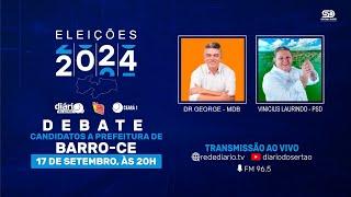 DEBATE COM OS CANDIDATOS A PREFEITO DE BARRO-CE - 17/09/2024