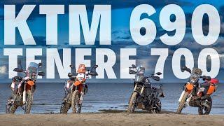 Tenere 700 vs Three KTM 690 Enduro R's