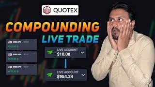 Quotex compounding strategy | How to compounding in quotex | Quotex live compounding