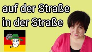 auf der Straße, in der Straße, auf die Wand, an der Wand@natalialegka