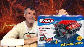 NEW Boomerang and Playz V8 Combustion Engine Model Building Kit STEM Hobby Toy for Kids & Adults