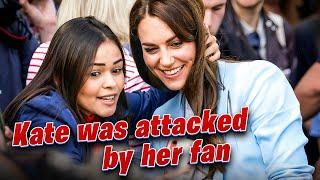 An impudent fan grabbed Kate Middleton by her neck