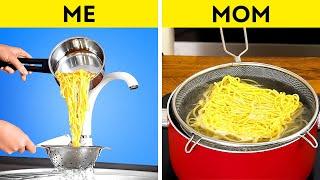 Me VS Mom || Simple Cooking Hacks to Become a Chef!