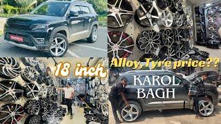 18 inch AlloyInstalled in ZBlackBrezza || Karol Bagh Alloys Reality|| Price Unexpected #vlog