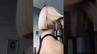 BEAUTIFUL BLONDE HIGHLIGHTS WITH SHARP BOB HAIRCUT #hairstyle #hairideas #blondehighlights #blonde