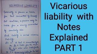 What is Vicarious Liability ?