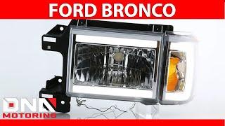 DNA Motoring 87-91 Ford Bronco F-150 F-250 F-350 Chrome Amber Headlights