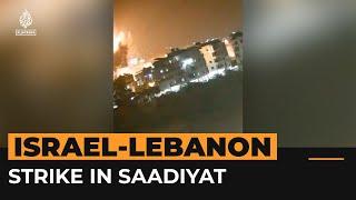 Video shows huge explosion from Israeli strike south of Beirut | AJ #Shorts