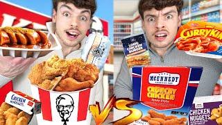 SUPERMARKT FAST FOOD VS FAST FOOD von FASTFOOD KETTEN TESTEN für 24 STUNDEN (XXL Vergleich)