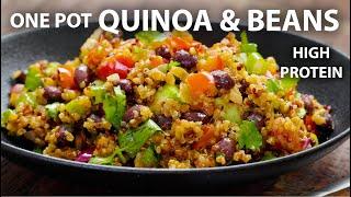 One Pot BEANS AND QUINOA Recipe | Easy Vegetarian and Vegan Meals | Quinoa Recipes