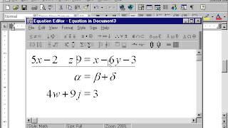 Creating, numbering and cross referencing equations with Microsoft Word: Video 4 Equation Edits