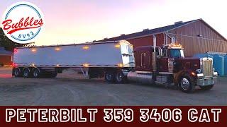 1985 Peterbilt 359 at Night 3406b #Peterbilt #359