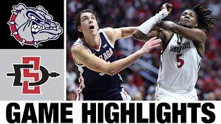 #3 Gonzaga vs San Diego State Highlights | NCAA Men's Basketball | 2024 College Basketball