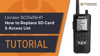 Uniden BCD436HP Police Scanner | How to Replace SD Card & Access Lists