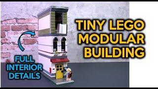 The Most Detailed Tiny LEGO Expert Modular Building Ever? Bookstore and Apartment MOC